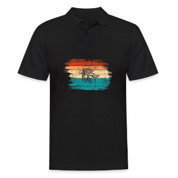Huile d’olive Retro Vegetarian Idée cadeau - Polo Homme - noir - Devant - Kai (181cm)