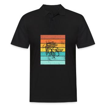Huile d’olive Retro Vegetarian Idée cadeau - Polo Homme - noir - Devant - Kai (181cm)
