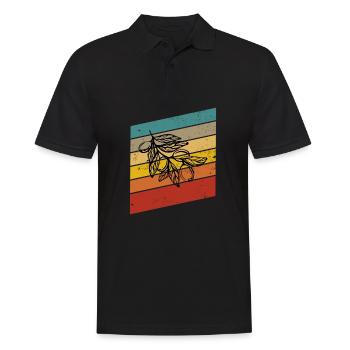 Huile d’olive Retro Vegetarian Idée cadeau - Polo Homme - noir - Devant - Kai (181cm)