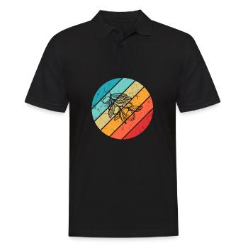 Huile d’olive Retro Vegetarian Idée cadeau - Polo Homme - noir - Devant - Kai (181cm)