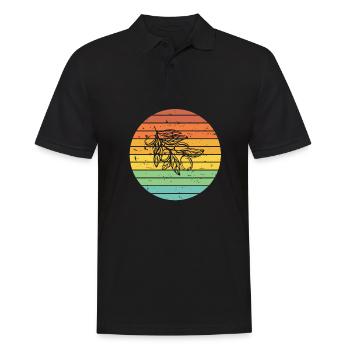 Huile d’olive Retro Vegetarian Idée cadeau - Polo Homme - noir - Devant - Kai (181cm)