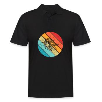 Huile d’olive Retro Vegetarian Idée cadeau - Polo Homme - noir - Devant - Kai (181cm)