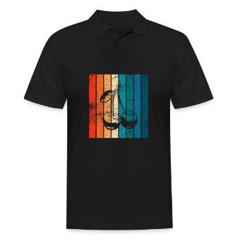 Cherry Fruit Lover Retro Healthy Idée cadeau - Polo Homme - noir - Devant - Kai (181cm)