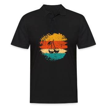 Idée de cadeau sain rétro pour les amoureux des fruits de cerise - Polo Homme - noir - Devant - Kai (181cm)
