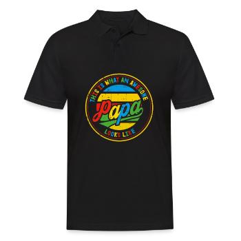 Best Dad Father's Day Dad Dad Dad Retro Gift - Men's Polo Shirt - black - Front - Kai (181cm)