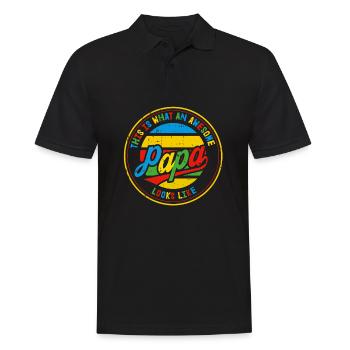 Best Dad Father's Day Dad Dad Dad Retro Gift - Men's Polo Shirt - black - Front - Kai (181cm)