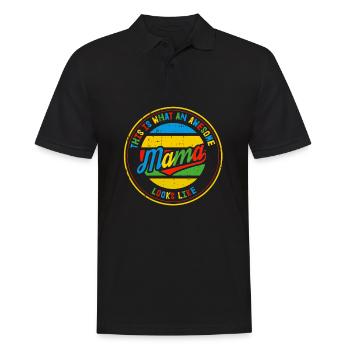 Meilleur cadeau rétro pour la fête des mères de maman - Polo Homme - noir - Devant - Kai (181cm)