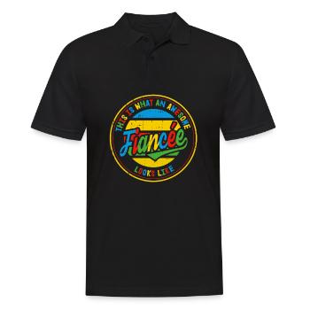 Verlobte Beste Hochzeitsantrag Retro Geschenk - Männer Poloshirt - Schwarz - Vorne - Kai (181cm)