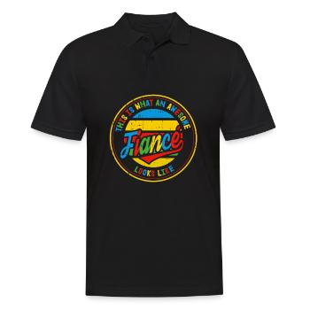 Fiancé Meilleure proposition de mariage Cadeau rétro - Polo Homme - noir - Devant - Kai (181cm)
