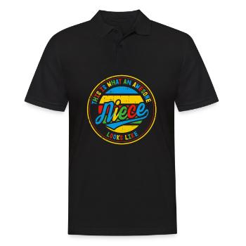 Voici à quoi ressemble la meilleure nièce du monde Cadeau - Polo Homme - noir - Devant - Kai (181cm)