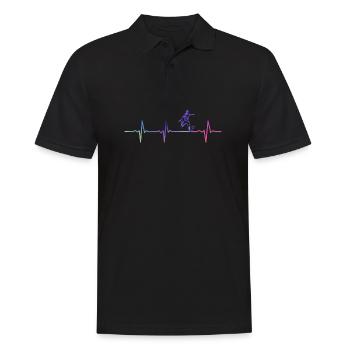 Battement de cœur de football - Polo Homme - noir - Devant - Kai (181cm)