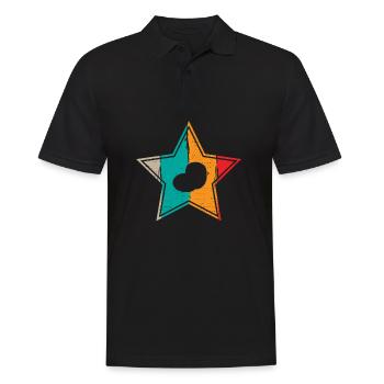 Potato Mashed Potatoes Retro Star Gift - Men's Polo Shirt - black - Front - Kai (181cm)
