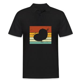 Potato Retro Mashed Potato Farmer Gift - Men's Polo Shirt - black - Front - Kai (181cm)
