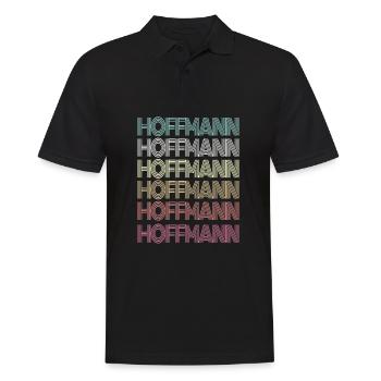 Hoffmann Retro Nachname Familie Geschenk - Männer Poloshirt - Schwarz - Vorne - Kai (181cm)