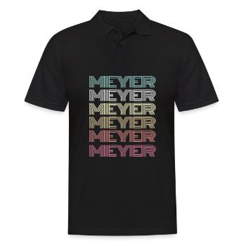 Meyer Retro Familie Nachname Geschenk - Männer Poloshirt - Schwarz - Vorne - Kai (181cm)