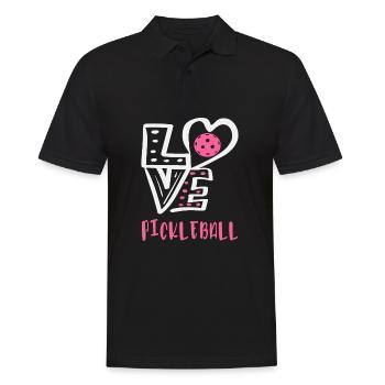J’adore le pickleball - Polo Homme - noir - Devant - Kai (181cm)