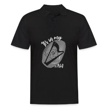 Music harp fingerprint it's in my DNA - Men's Polo Shirt - black - Front - Kai (181cm)