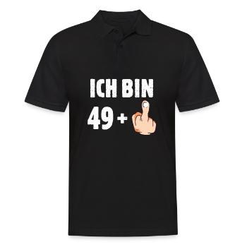 Ich bin 49 plus eins - Männer Poloshirt - Schwarz - Vorne - Kai (181cm)