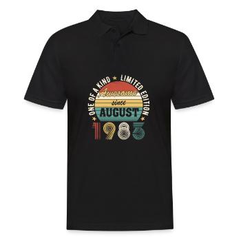 Awesome since Août 1983 Anniversaire - Polo Homme - noir - Devant - Kai (181cm)