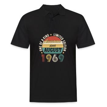 Awesome since Août 1969 Anniversaire - Polo Homme - noir - Devant - Kai (181cm)