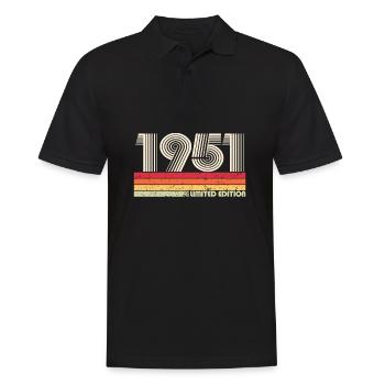 1951 Limited Edition Rétro Vintage - Polo Homme - noir - Devant - Kai (181cm)