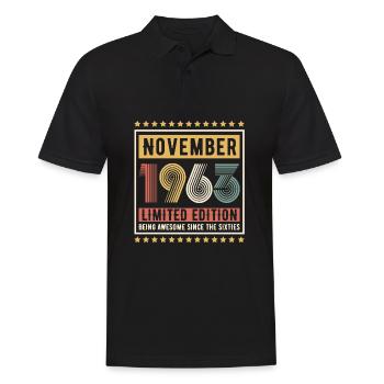 November 1963 Being Awesome Since The Sixties - Männer Poloshirt - Schwarz - Vorne - Kai (181cm)