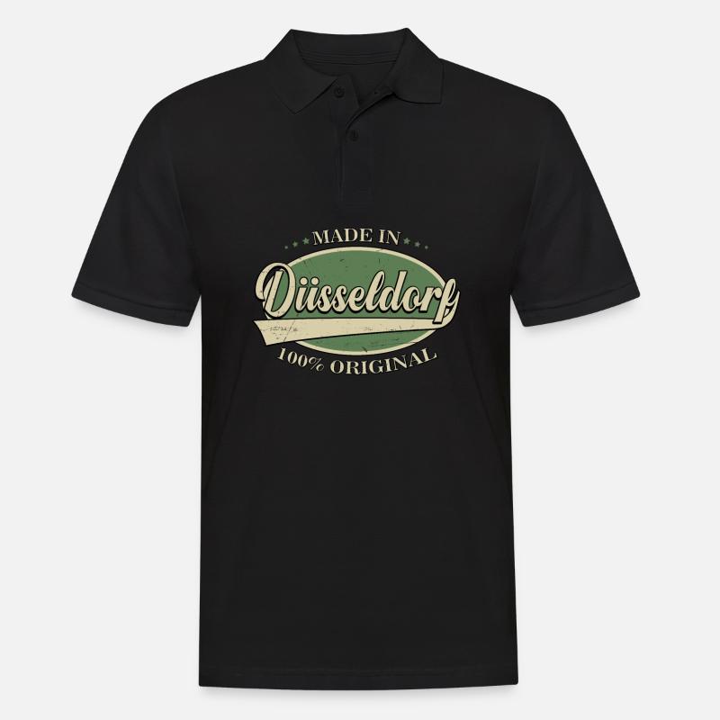 Made In Düsseldorf - Männer Poloshirt - Schwarz