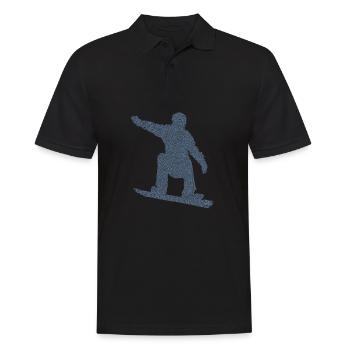 Snowboarder Geschenkideen Snowboard - Männer Poloshirt - Schwarz - Vorne - Kai (181cm)