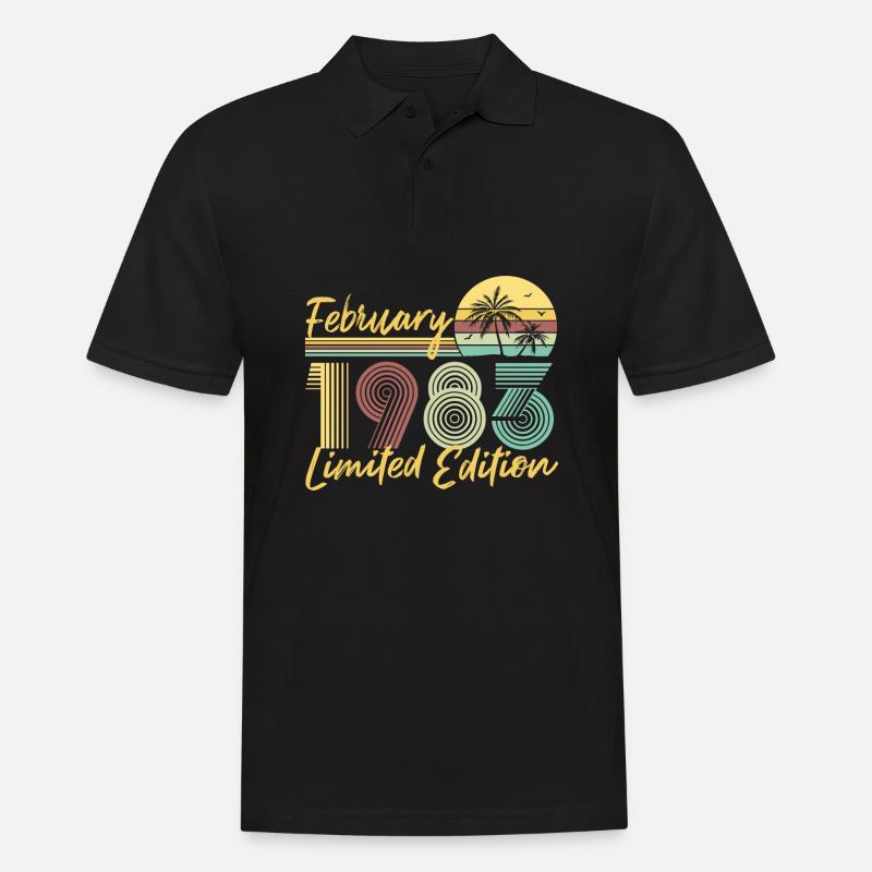 Février 1983 Édition limitée - Polo Homme - noir
