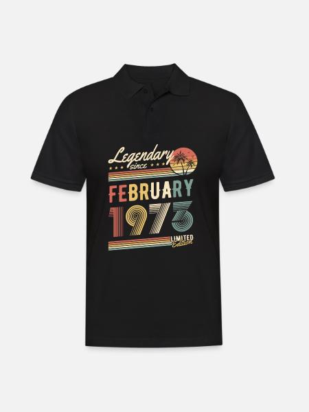 Limited Edition February 1973 - Men's Polo Shirt - black