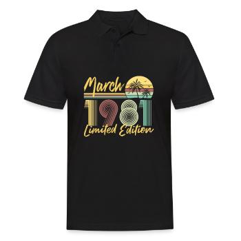 Mars 1981 Édition limitée - Polo Homme - noir - Devant - Kai (181cm)