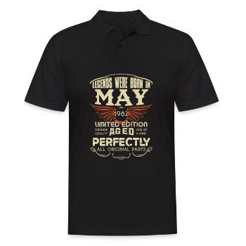Legends Were Born In May 1982 Birthday - Männer Poloshirt - Schwarz - Vorne - Kai (181cm)
