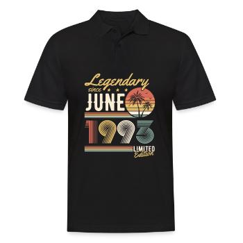 Legendary Since June 1993 Limited Edition - Männer Poloshirt - Schwarz - Vorne - Kai (181cm)