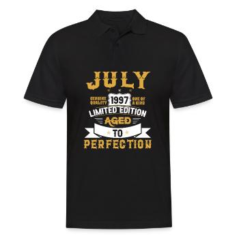 Geburtstag Juli 1997 geboren Vintage - Männer Poloshirt - Schwarz - Vorne - Kai (181cm)