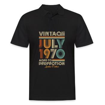 Millésime vieilli à la perfection Juillet 1970 - Polo Homme - noir - Devant - Kai (181cm)