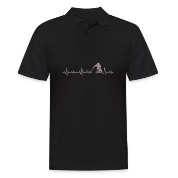 Idées cadeaux Curling Heartbeat - Polo Homme - noir - Devant - Kai (181cm)