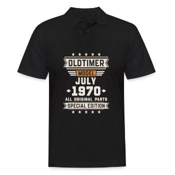 Oldtimer Juli 1970 Geburtstag Geschenk - Männer Poloshirt - Schwarz - Vorne - Kai (181cm)