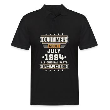 Oldtimer Juli 1994 Geburtstag Geschenk - Männer Poloshirt - Schwarz - Vorne - Kai (181cm)