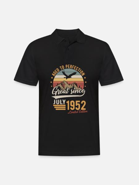 Juli 1952 Limited Edition Geburtstag Geschenk - Männer Poloshirt - Schwarz