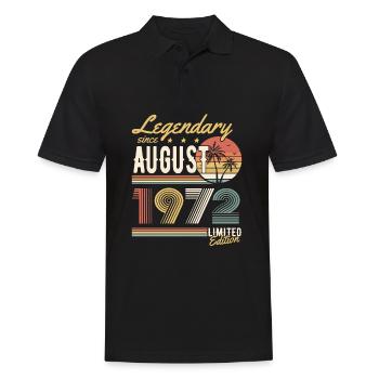 Légendaire depuis août 1972 Edition Limitée - Polo Homme - noir - Devant - Kai (181cm)