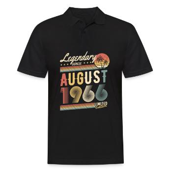 Légendaire depuis août 1966 Edition Limitée - Polo Homme - noir - Devant - Kai (181cm)