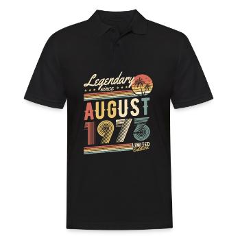 Légendaire depuis août 1973 Edition Limitée - Polo Homme - noir - Devant - Kai (181cm)