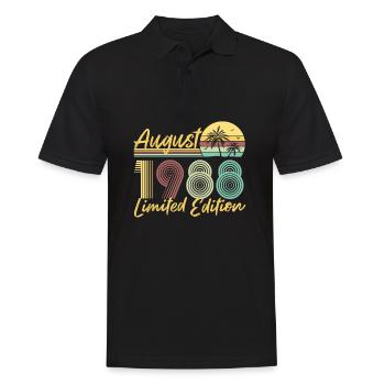 Août 1988 Cadeau d’anniversaire en édition limitée - Polo Homme - noir - Devant - Kai (181cm)