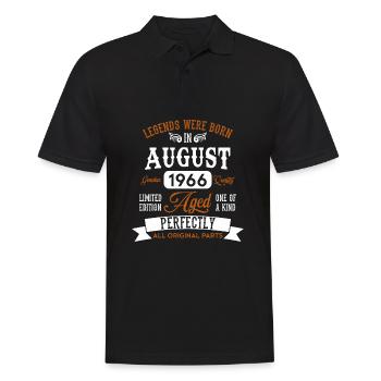 Né en août 1966 Legends Cadeau d’anniversaire - Polo Homme - noir - Devant - Kai (181cm)