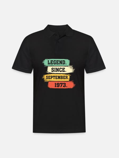 Legend since September 1973 - Men's Polo Shirt - black