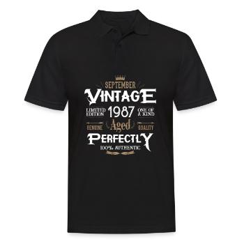 Septembre 1987 né Legends Birthday - Polo Homme - noir - Devant - Kai (181cm)