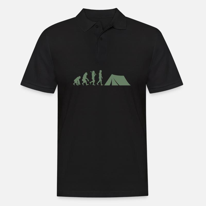 Zelten Evolution Camping - Männer Poloshirt - Schwarz