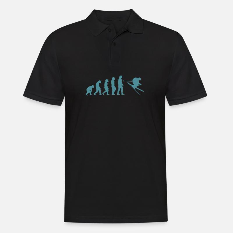 Ski Evolution Tshirt - Men's Polo Shirt - black