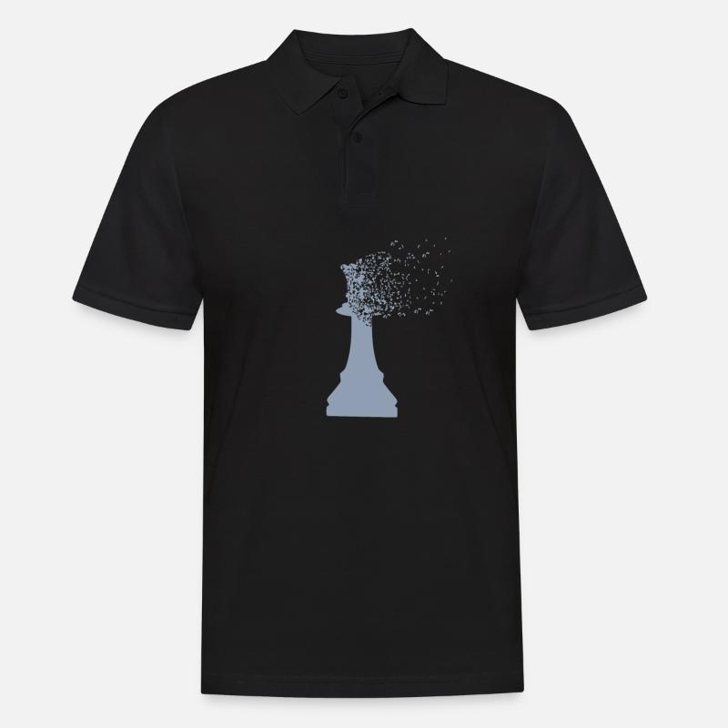 Chess queen king dispersion - Männer Poloshirt - Schwarz