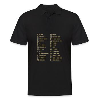 Morse Alphabet - Men's Polo Shirt - black - Front - Kai (181cm)